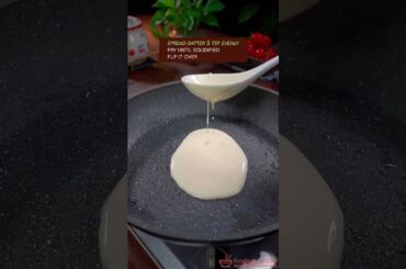 EASY & QUICK CHINESE PAN-FRIED EGG CREPE RECIPE #chinesefood #recipe #cooking #egg #crepe