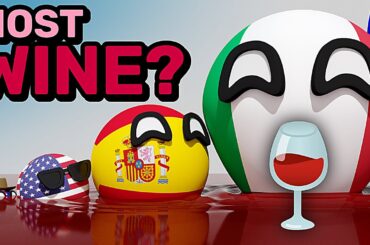 COUNTRIES SCALED BY WINE PRODUCTION | Countryballs Animation