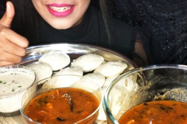 Eating Idli + Sambar + Chutney | Mukbang Eating Sounds | Mukbang Delicious Food