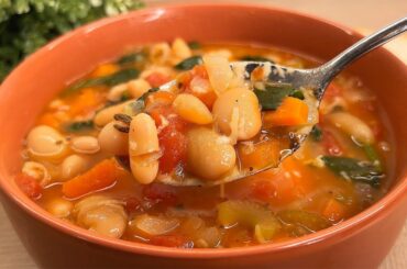 My Italian friend gave me a recipe for Easy Bean Soup! So delicious you'll want more!