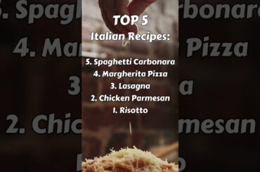 Top 5 Italian recipes #shorts