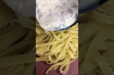 Luncheon Meat Carbonara simple quick creamy delicious recipe #shorts #food #cheese #viral #cooking