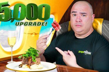 I accidentally got 1st CLASS upgrade, the FOOD is insane.