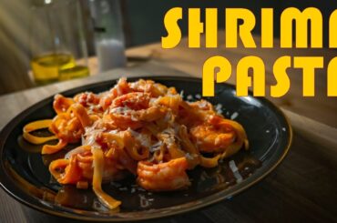 A TASTE OF ITALY:  COOKING SHRIMP PASTA WITH TOMATO SAUCE
