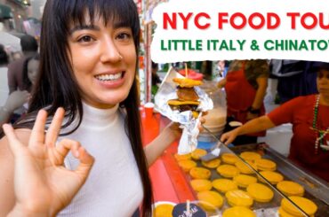 NEW YORK CITY FOOD TOUR! Feast of San Gennaro | Little Italy & Chinatown