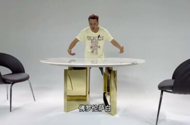 Fendi Furniture of Luxury Marble Round Dining table with chairs by high end Italy Furniture Maker