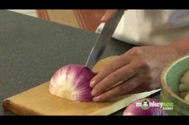 Italian Recipes - Cutting the Onions  for Panzanella