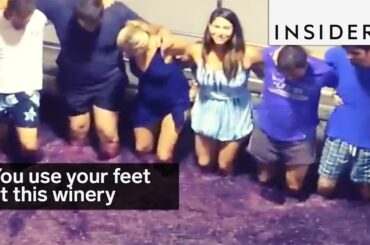 You use your feet to make wine at this winery in Portugal
