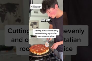 Destroying Pizza to make Italian Friend Mad