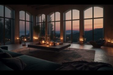 Luxury Italian Villa with Ambiance Jazz Music, Candles, and Sunset Views