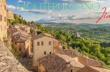 Montepulciano Tuscany, Walking and 4k Drone tour of the Beautiful Medieval Italian Town