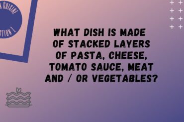 Italian cuisine trivia quiz