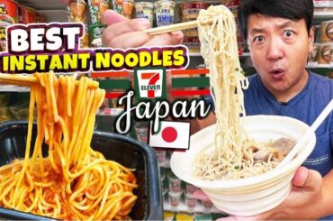 BEST Japanese INSTANT NOODLES! 24 Hours Eating ONLY 7 Eleven Food in Tokyo Japan!