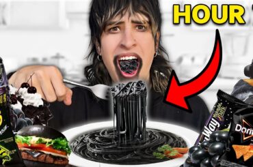 Eating BLACK Food ONLY For 24 Hours