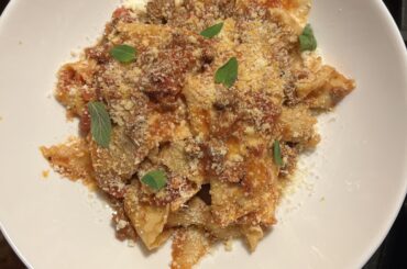 Taccozzelle con ragu d’agnello
