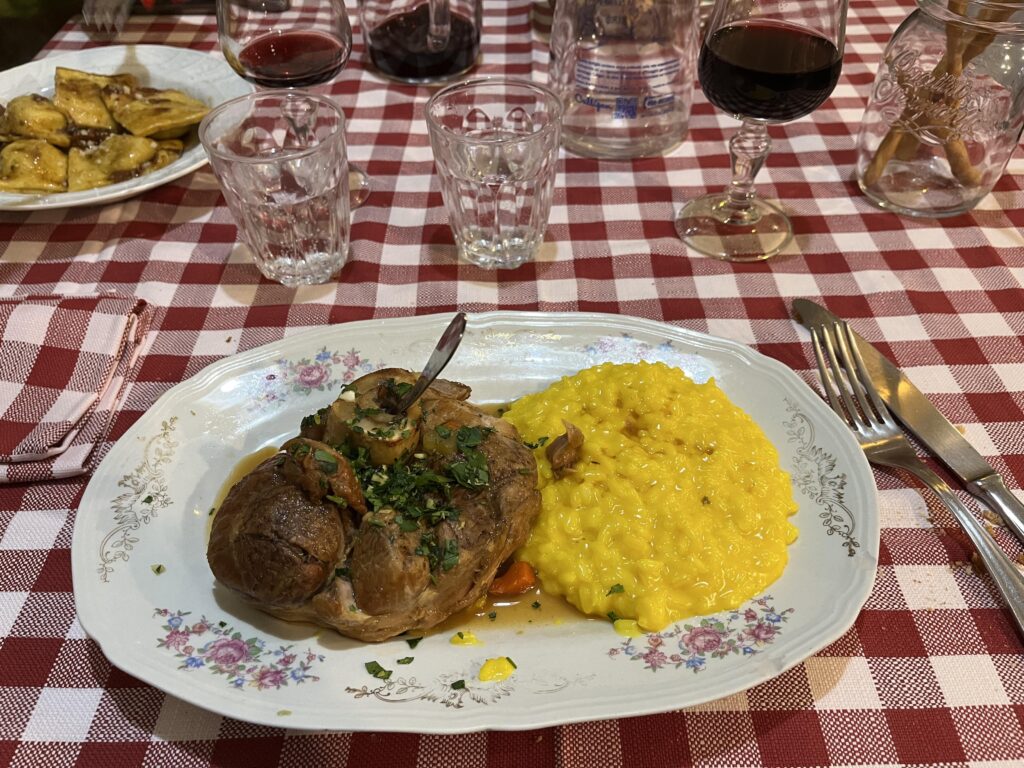 Ossobuco with risotto alla milanese