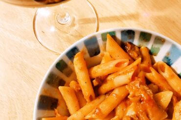 Penne Amatriciana made from this lovely chunk of guanciale