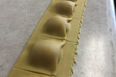 Butternut squash, sage and brown butter filled ravioli.