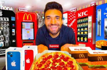 LIVING on WORLD’S BEST VENDING MACHINES for 1 MONTH!