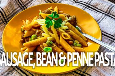 Sausage & Bean Penne (Rigate) Pasta | Italian Cooking for 80p!