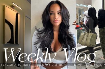 WEEKLY VLOG! ROUTINES + HOME UPDATES + SHOPPING + LOST LUGGAGE IN ITALY & MORE! ALLYIAHSFACE VLOG