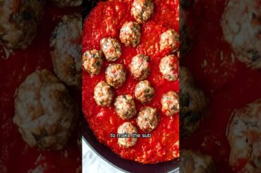 An easy and simple recipe for a meatball sub with potato chips