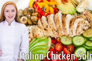 EASY Italian Chicken Salad Recipe - with Homemade Dressing Recipe!!