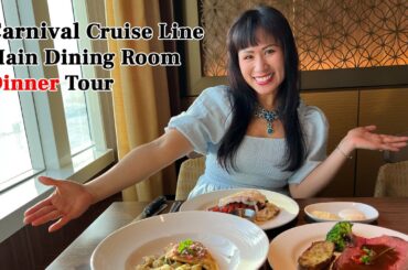 Carnival Cruise Dinner Food Tour & Review @ Main Dining Room (4K)
