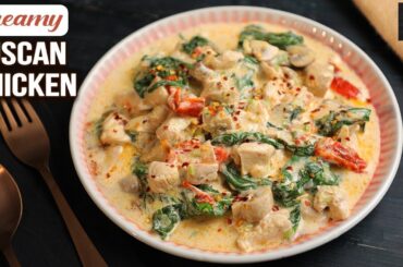 Tuscan Chicken Recipe With Sun-Dried Tomatoes | How To Make Tuscan Chicken? | Varun | Get Curried