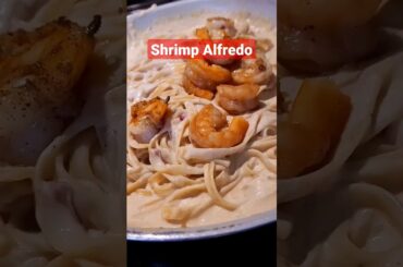 SHRIMP ALFREDO RECIPE #shorts #pasta #pastarecipe  #food #dinner #howtocok #pinaycooks