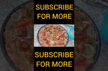 Korean Pizza Without Cheese Recipe | Chicken Pizza By Real Food Secrets #pizza #korean #shorts #fyp