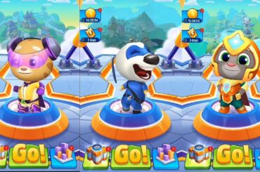 3 Screen video Talking Tom Heros-Ultra Eating Championship(New Epsiode-)