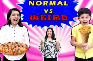 NORMAL vs WEIRD Food Challenge | Eating challenge | Aayu vs Pihu | Aayu and Pihu Show