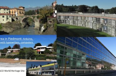 Ivrea: World UNESCO Heritage town in northen Italy: Arduino and Olivetti factory