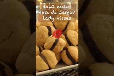 How2 make Italian cookies. #shorts #baci #kisses #cookies #bakingshorts #how2