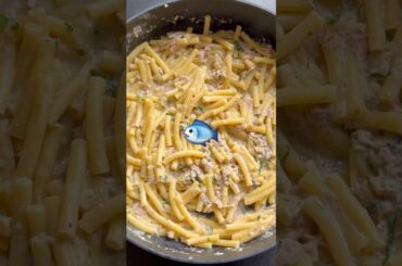 Creamy Tuna Cream Pasta Recipe #shorts