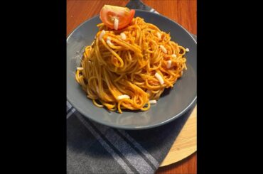 Red Sauce Spaghetti Pasta Recipe #shorts #youtube #sanviworld #ytfeedshorts