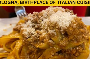 Bologna, Birth place of the modern Italian cuisine. Tagliatelle with Ragu