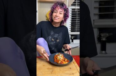 Shakshuka on a fried pita from scratch? YES #shakshuka #africanfood #asmrcooking #recipe #cooking