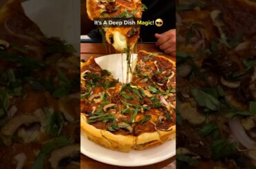 From Dough To Deliciousness | Epic Chicago Style Deep Dish Pizza #pizza #shorts