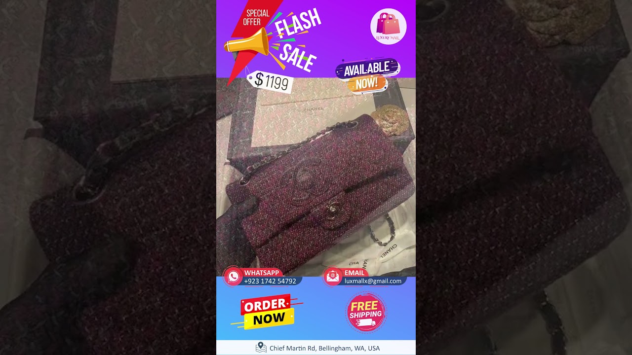 Chanel 2.55 Flap Bag in Wine Color with Silver Hardware Chanel 2.55 Flap Bag in Wine Color with Silver Hardware