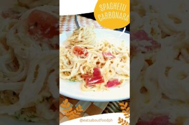 YOU SHOULD TRY THIS! Creamy Spaghetti Carbonara  #shorts #food #cooking #pasta #carbonara