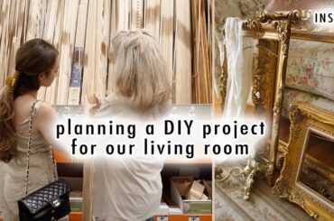 planning a DIY project for our LIVING ROOM + gathering supplies | XO, MaCenna Vlogs