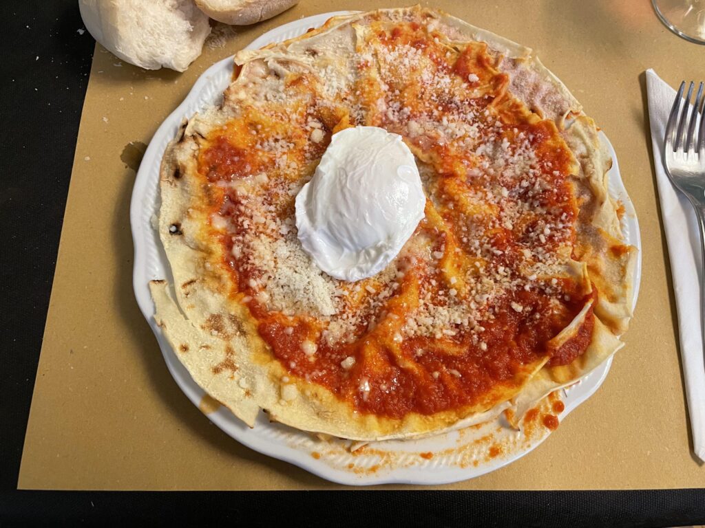 Panne frattau 😋 absolutely delicious (at Trattoria Zia Forica in Sassari)