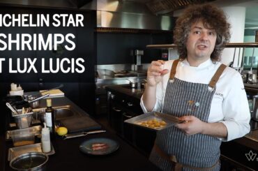 AMAZING ITALIAN SHRIMPS by Chef Valentino Cassanelli at 1 Michelin star LUX LUCIS in Italy