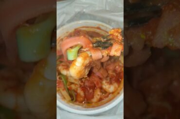 Fettuccine Marinara Review #shorts #food #pasta #review #seafood