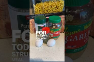 STRUGGLE MEALS | Pasta Carbonara Recipe with Bacon | Quick & Easy Dinner Ideas