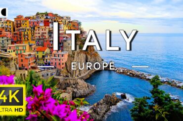 ITALY 4K - Flying Over ITALY with Relaxing Music & Beautiful Nature Videos