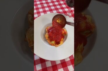 Italian Tortellini - How Much Sauce? #shorts #italianfood #cookinginitaly #foodlover #pasta