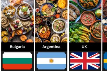 Traditional Dining Table Food From Different Countries
